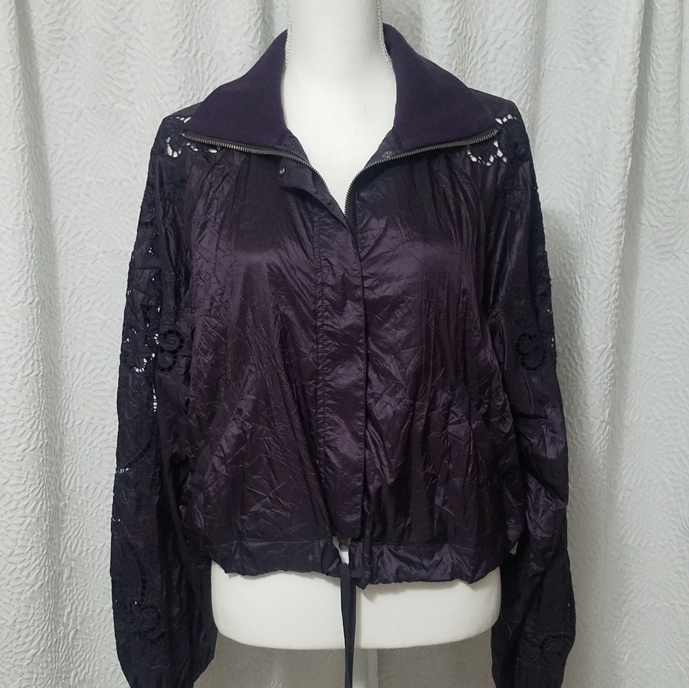 🌷Free People Eyelet Embroidered Nylon Jacket - Picture 2 of 13